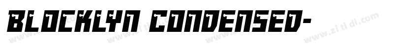 Blocklyn Condensed字体转换 Blocklyn Condensed字体转换